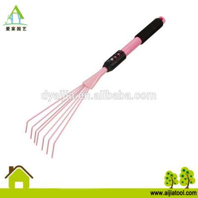 Garden leaf rake 7T trowel powder coated hand tool turf tools